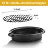 DIMESHY Roasting Rack, Black with Integrated Feet, Enamel Finished, Nonstick,