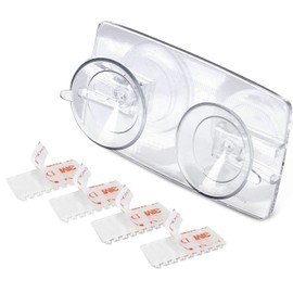 Allinko EZ Pass Holder for Windshield, Fits Most US States Toll Pass, Visor Accessories, Easy to Install and Remove, with Strong Suction Cups & 4pcs Mounting Strips, Holder for IPass, FasTrak, SunPass