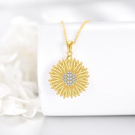 JBAERD Sunflower Faith Necklace Sterling Silver Faith Mustard Seed Pendant Mustard Seed Jewelry Gifts for Women