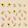Sunflower Press-On Nails Medium Square False Nails Nude False Nails