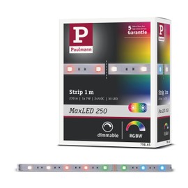 Paulmann Paulmann MaxLED 250 RGBW strip, uncoated, 1m, IP20, 7W, color changing function