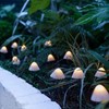 Mini Mushroom Solar Lights 8 Modes LED Waterproof String Pathway