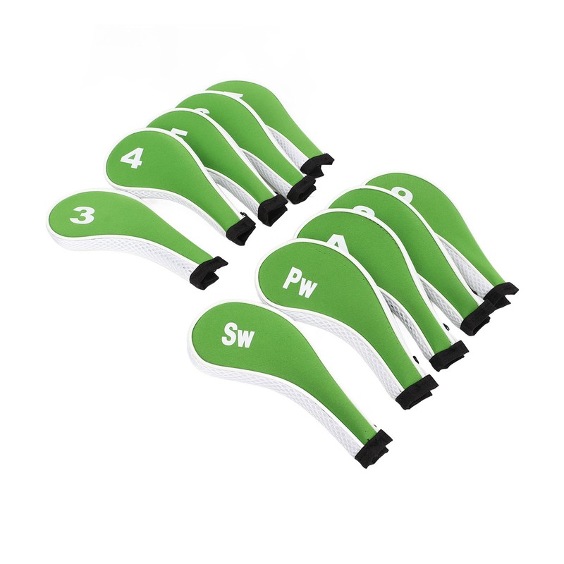 10 Pcs Golf Iron Head Cover Set with Zipper Golf