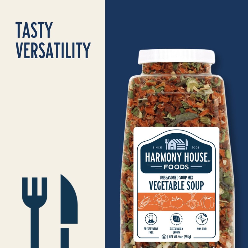 Harmony House Premium Vegetable Soup Mix - Dehydrated Vegetables for