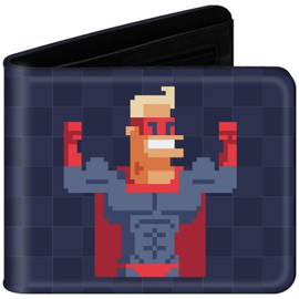 JONYEE Teen Boys Wallet with Zipper Coin Pocket for Teenager and Youth Guys, Cool Bi-Fold Leather Purses with Credit Card Cash Holder and ID Window for Men, Funny Gifts for Kids,Hero