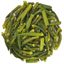 Natural Dried Okra Chips, Delicious Healthy Snack, No Sugar Added Crispy Veggie Chips, Seasoned with Sea Salt, Friend Vegatable Chips (1 Pound)