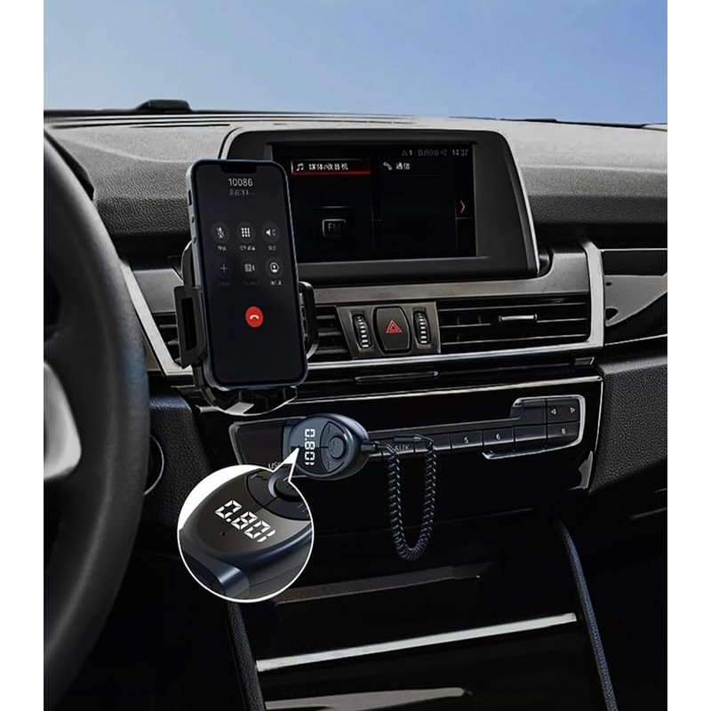 Bluetooth 5.3 Wireless Auto FM Sender Aux Adapter USB auf