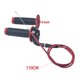 Red 7/8" 22mm Handlebar Handle Grips Throttle Cable for 50cc 90cc 110cc 125cc 150cc 200cc 250cc Mini Bike ATV Quad Pit Bike Dirt Bike Motorcycle