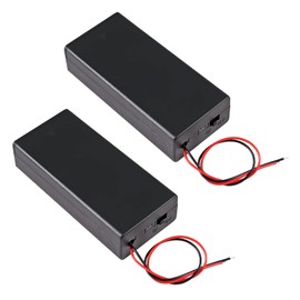 ACEIRMC 2pcs 18650 Battery Storage Case 2 Slots x 3.7V for 2x18650 Batteries Holder Box Container with ON/Off Switch (2 Slots with Switch Cover)