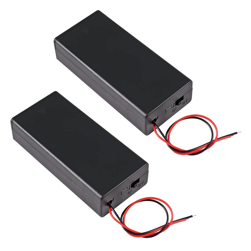 ACEIRMC 2pcs 18650 Battery Storage Case 2 Slots x 3.7V