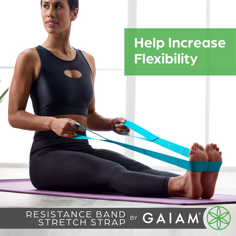 Gaiam Restore Resistance Band Stretching Strap - Stretch Legs &