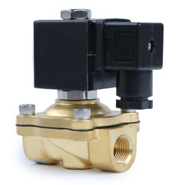 U.S. Solid Solenoid Valve Brass Solenoid Valve G 3/8 Inch 24 V AC Currentless Closed NC 0-10 Bar, Valve Electric for Water Air Diesel Kerosene Petrol