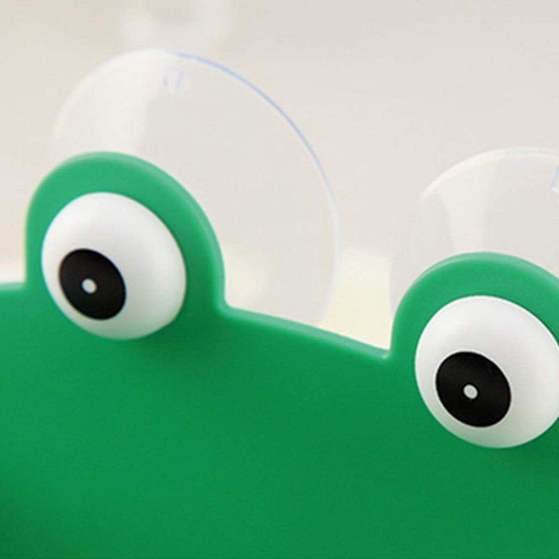 ZIRAN Frog Shaped Soap Dish Holder with Suction Cups Kitchen