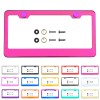 KA License Plate Frame Raspberry Pink Powder Coated Stainless Steel