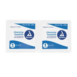 DYNAREX Personal Wipe 5 X 7" Individual Packet Alcohol (#1301, Sold Per Box)
