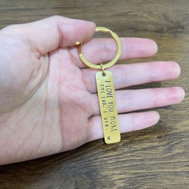 Jesemiah Valentine's Day Gift,I Love You More/Most the End,I Win Keychain for Boyfriend Girlfriend Husband Wife Couple Birthday Gifts (I Love You More Gold)