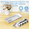 Stainless Steel Ice Cube Tray 18 Slot Removable Metal Ice