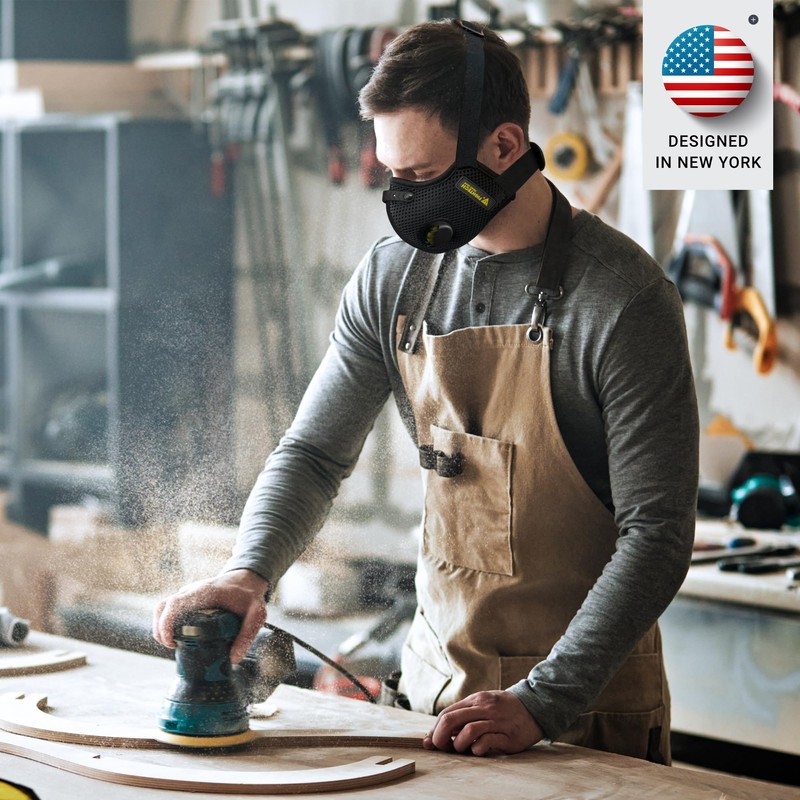 FIGHTECH Dust Mask Woodworking - Precision Fit L-Shaped Strap for