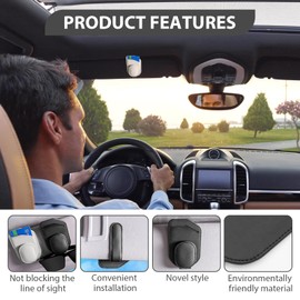 Pluvyze 2 Stück Sonnenbrillen Halter Auto Auto Sonnenbrillenhalter Sonnenbrillenhalterung Auto Sonnenbrillenhalter Auto(Schwarz,Beige)