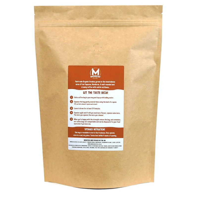 Moreish Coffee Bags - Organic Honduran Fairtrade (50 Single Origin