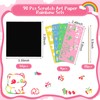 90-Piece Rainbow Scratch Art Paper Set for Kids, 3.35 x