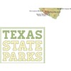 Texas State Parks Checklist Map 11x14 Print (Green & White)