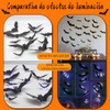 LAWAN Decoración de Halloween,24 Piezas Murciélago Halloween 3D,Murciélago Halloween Decoración