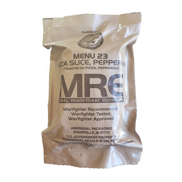 Genuine Military MRE Meal 23 with Inspection Date of 2021+ Pepperoni Pizza