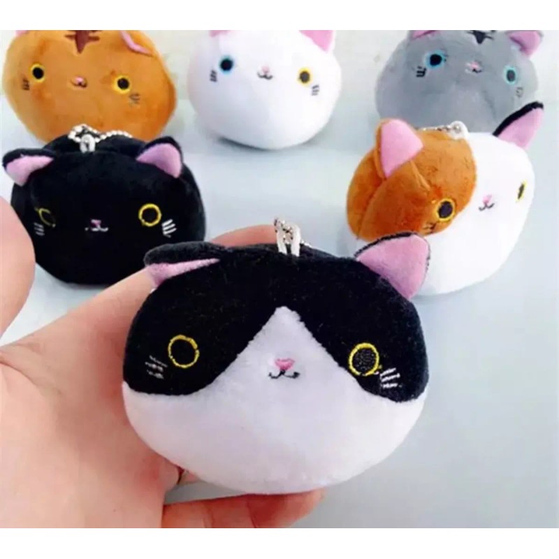 BRUJITA WAX Llavero De Cara De Gatitos De Peluche