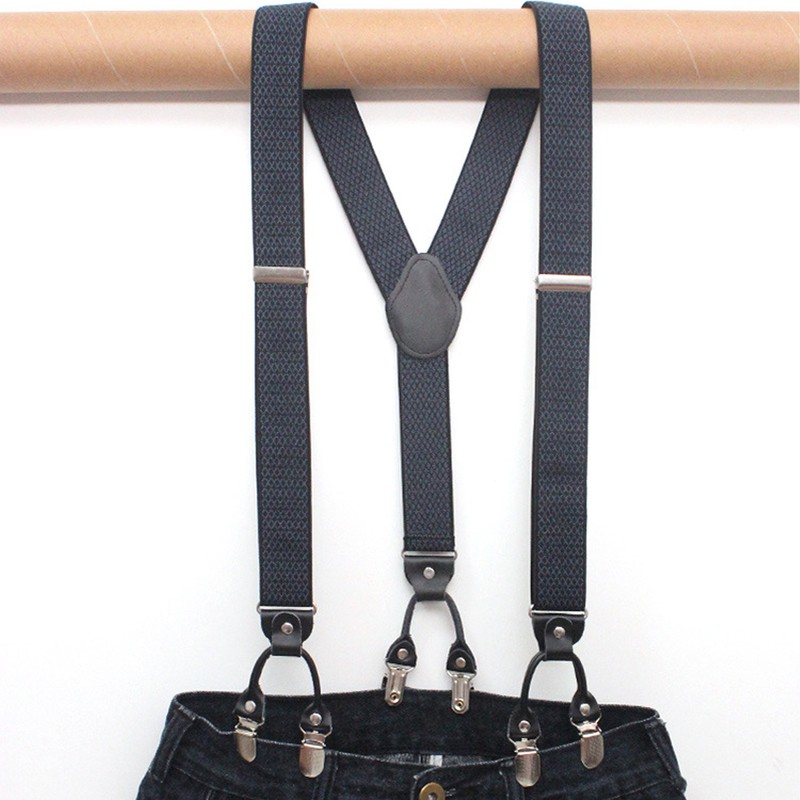 Mens Suspenders Strong Fixability Adjustable Beautiful Practical Fashionable Metal Clip