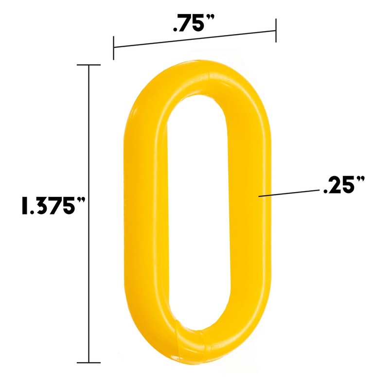 100-foot Plastic Safety Chain Barrier - High-Visibility Lightweight Yellow Barricade