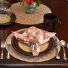 Sweet Pea Linens Solid Khaki Tan Quilted Charger-Center Round Placemats