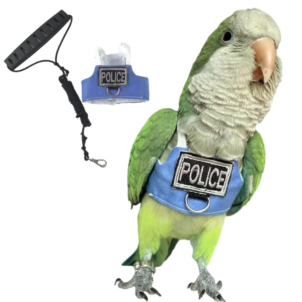 Bird Flight Harness Vest, Parrot Flight Suit with Leash, Bird
