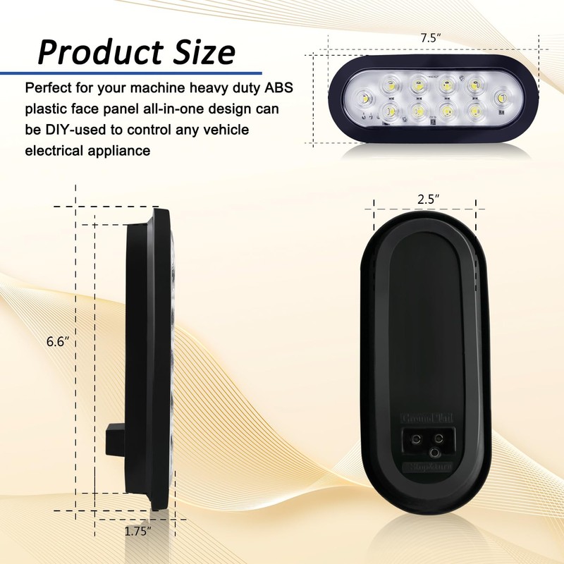 Avenemark 2 pcs 6 Inch Rubber Grommets White Light Sets