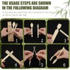 30 Sets Interlocking Bamboo Forks and Spoons, Bamboo Forks Spoons