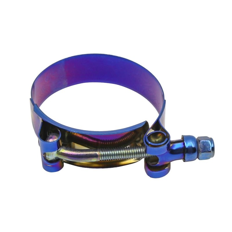 Kyostar 2" T-Bolt Hose Clamp Adjustable Stainless Steel Titanium Blue
