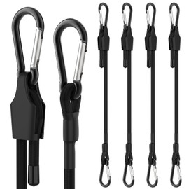 SDTC Tech 36 Inch Adjustable Bungee Cords with Carabiner Hooks, 4 Pack Heavy Duty Outdoor Super Elastic Bungee Straps Easily Adjust from 8" to 42" for Cargo, Bike, Luggage, Carts, Truck