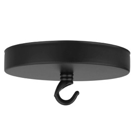 Ceiling Canopy Kit, Chandelier Canopy, Pendant Light Canopy Kit, Ceiling Light Cover Plate with Chandelier Hook, 4-3/4 Inch Chandelier Ceiling Plate Kit, Ceiling Base Plate Rated 20lb - Black 1Pcs