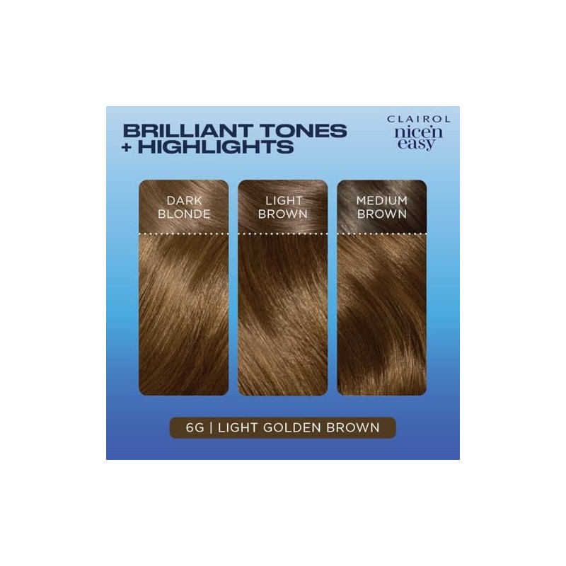 Clairol Clairol Nice'n Easy Permanent Hair Dye, 6G Light Golden