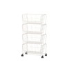 PUSDON Stackable Metal Storage Carts, Dual Use Shelf for Kitchen