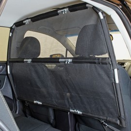 Bushwhacker Deluxe Dog Barrier 56" Wide for Trucks, Large SUVs, Full-Sized Sedans – Backseat Divider, Mesh Net Screen Shield for Cargo Area Behind Front Seats, Vehicle Gate for Dog Safety and Travel