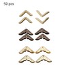 50Pcs C086 Brass Scrapbooking Photo Mounting Corners, Book Albums Menus