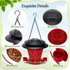 Solar Bird Feeders for Outside Hanging Metal Wild Bird Feeder