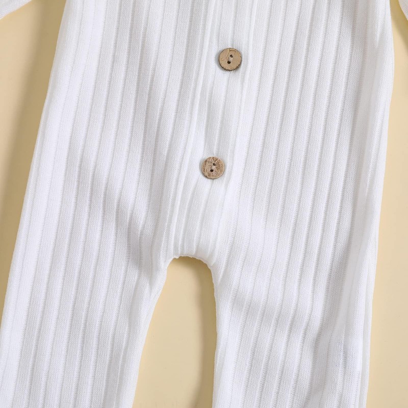 Aoswep - Lovely Solid Color Baby Long Sleeve Jumpsuit baby