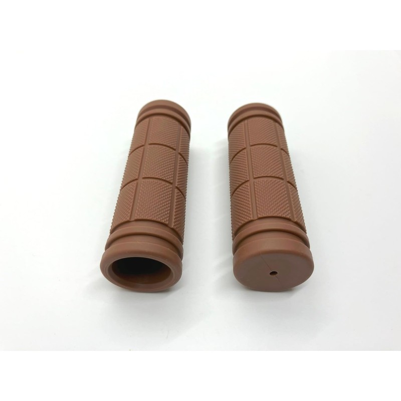 Beatus Basic Pattern Bicycle Handle Grip Universal Short 90mm (Brown)