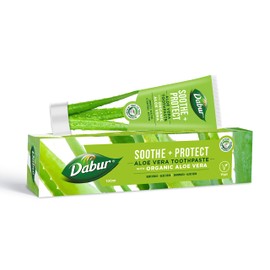 Dabur Organic Aloe Vera Toothpaste - 100g, Enriched with Organic Aloe Vera, Prevent Cavities Naturally with Herbal Extracts