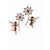 Bornhöft Fairy Tale with Dandelion Metal Rust Garden Decoration Patina