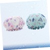 NOLITOY 2pcs Eva Bath Caps Hair Cover for Shower Double