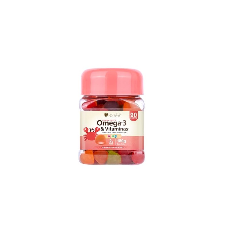 Omega Niños Gomitas Suplemento Vitaminas Aporte Acidos Grasos Epa Dha