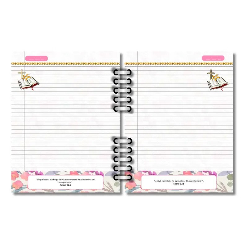 Cuaderno Bíblico Con Versículos En Cada Pagina, Tu Espacio
